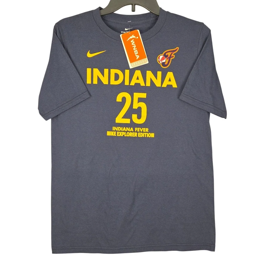 Indiana Fever Bonner #25 Youth Large 14/16 Blue WNBA Shirt‎ Nike Basketball New